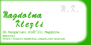 magdolna klezli business card